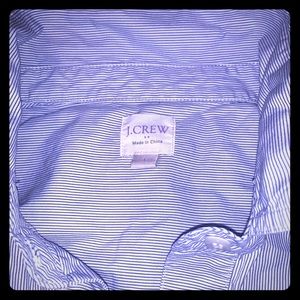 J crew pin stripe blue ss shirt